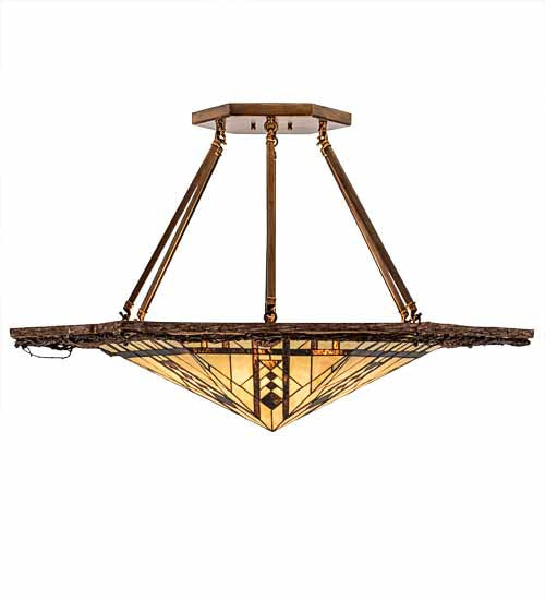 Meyda Tiffany 193673 Six Light Semi-Flushmount, Vintage Copper