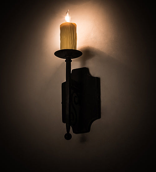 Meyda Tiffany 194549 One Light Wall Sconce, Antique Iron Gate