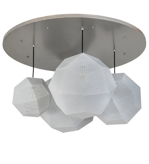 Meyda Tiffany 195179 Four Light Pendant, Nickel