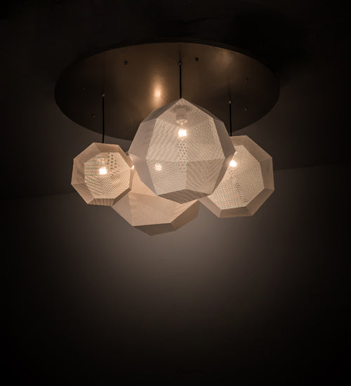 Meyda Tiffany 195179 Four Light Pendant, Nickel