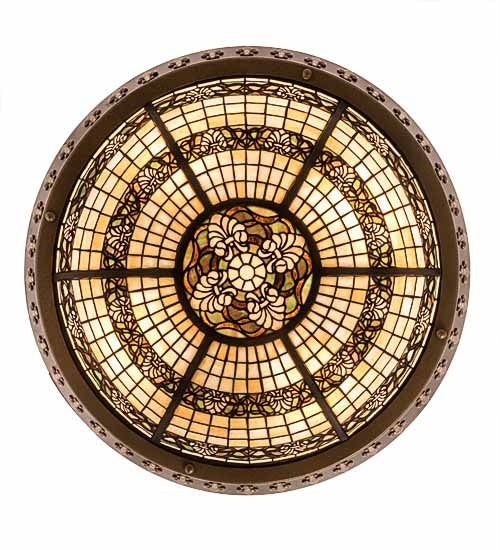 Meyda Tiffany 195918 Four Light Flushmount, Nu Gold & Copper Vein