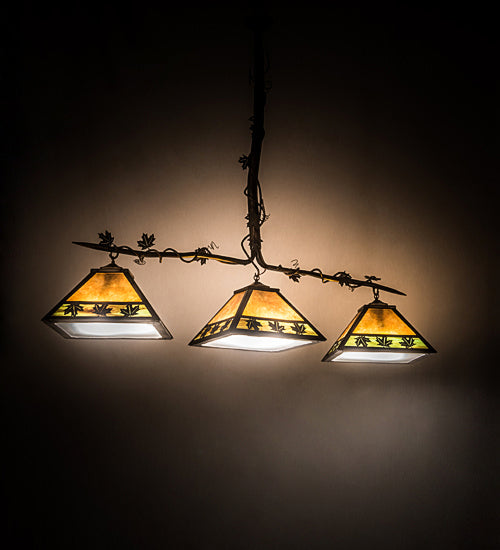 Meyda Tiffany 196678 Three Light Island Pendant, Light Burnished Antique Copper