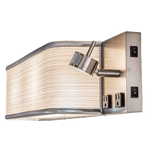 Meyda Tiffany 195225 Three Light Wall Sconce, Brushed Nickel