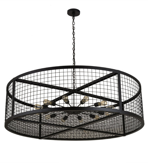 Meyda Tiffany 197671 12 Light Pendant, Textured Black