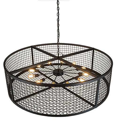 Meyda Tiffany 197671 12 Light Pendant, Textured Black