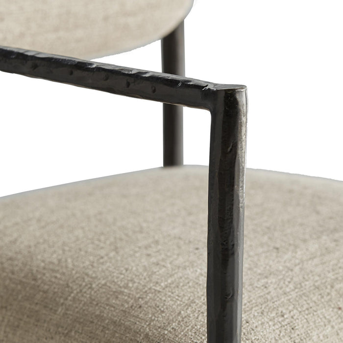 Arteriors 4543 Chair, Pewter