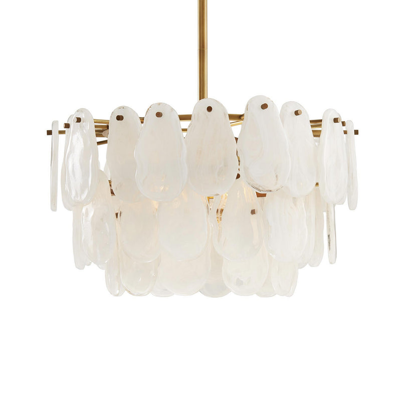 Arteriors 89454 Three Light Chandelier, Antique Brass