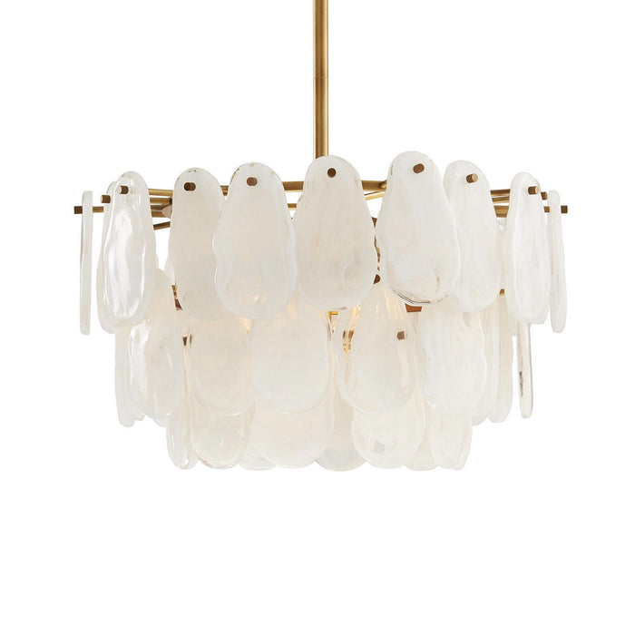 Arteriors 89454 Three Light Chandelier, Antique Brass