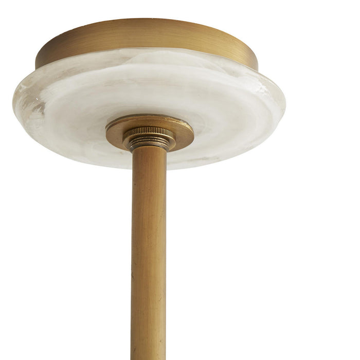 Arteriors 89454 Three Light Chandelier, Antique Brass