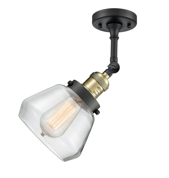 Innovations 201F-BAB-G172 One Light Semi-Flush Mount, Black Antique Brass