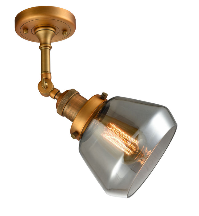 Innovations 201F-BB-G173-LED LED Semi-Flush Mount, Brushed Brass