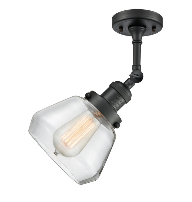 Innovations 201F-BK-G172 One Light Semi-Flush Mount, Matte Black