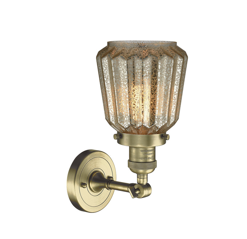 Innovations 203-AB-G142-LED LED Wall Sconce, Antique Brass