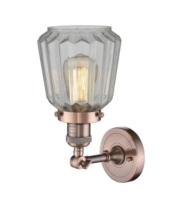 Innovations 203-AC-G142-LED LED Wall Sconce, Antique Copper
