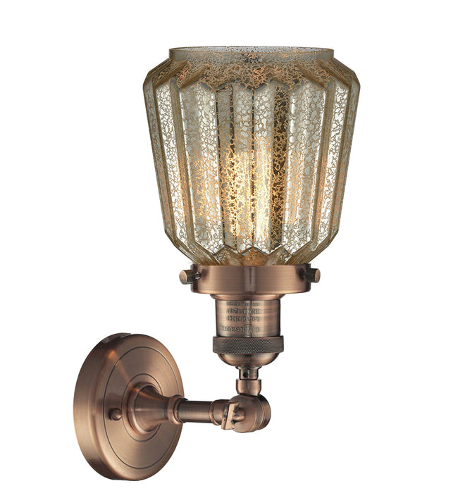 Innovations 203-AC-G146-LED LED Wall Sconce, Antique Copper
