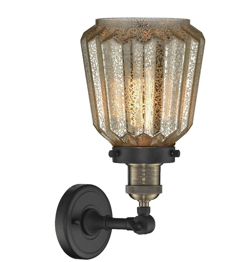 Innovations 203-BAB-G146 One Light Wall Sconce, Black Antique Brass