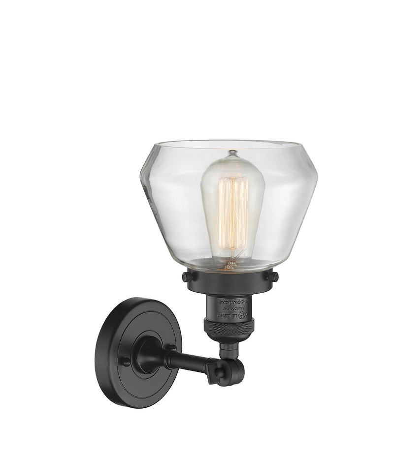 Innovations 203-BK-G172 One Light Wall Sconce, Matte Black