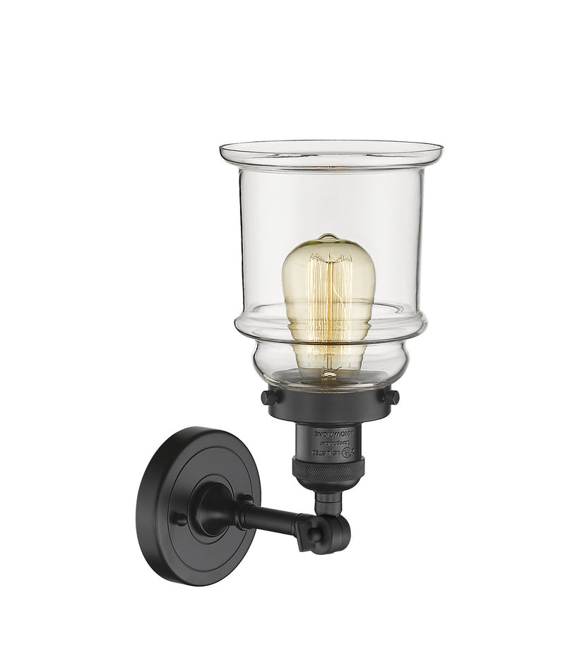 Innovations 203-BK-G182 One Light Wall Sconce, Matte Black