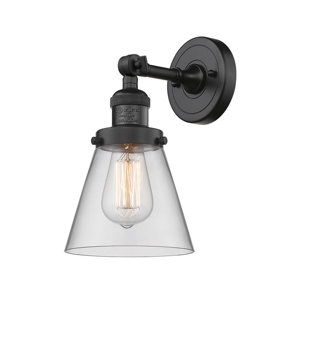 Innovations 203-BK-G62 One Light Wall Sconce, Matte Black