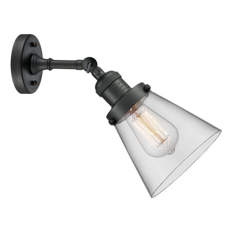 Innovations 203-BK-G62 One Light Wall Sconce, Matte Black