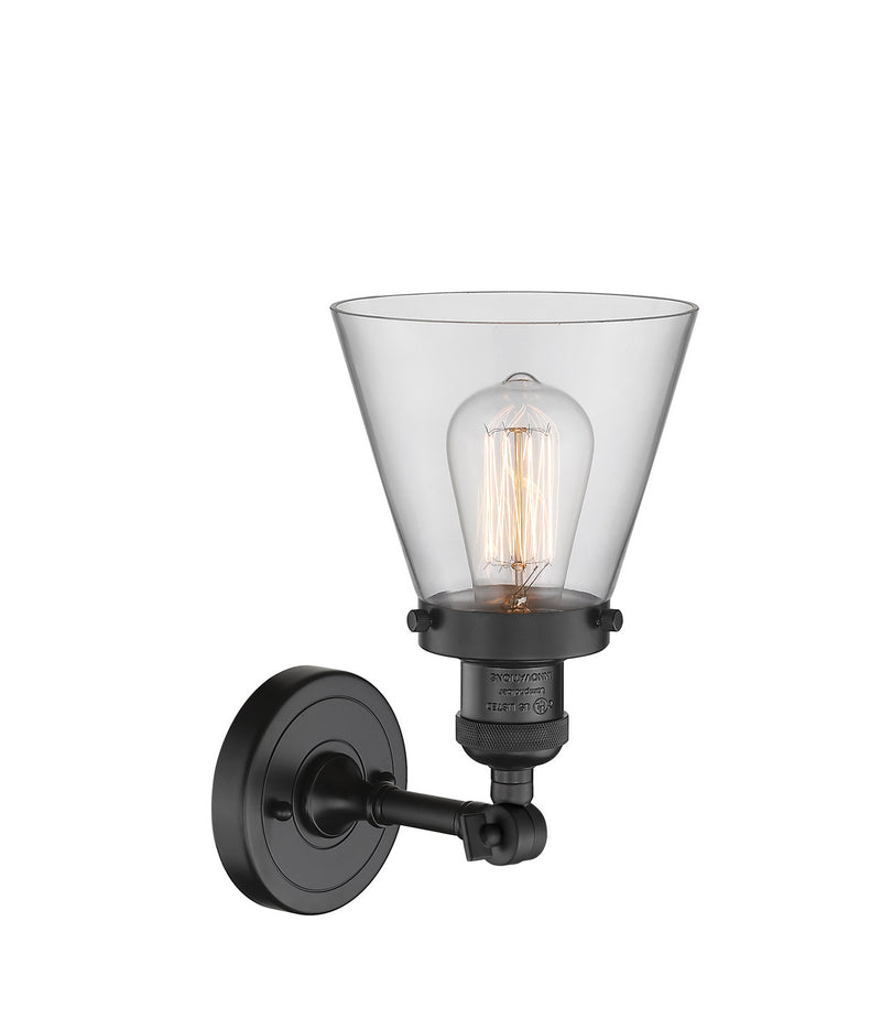 Innovations 203-BK-G62 One Light Wall Sconce, Matte Black