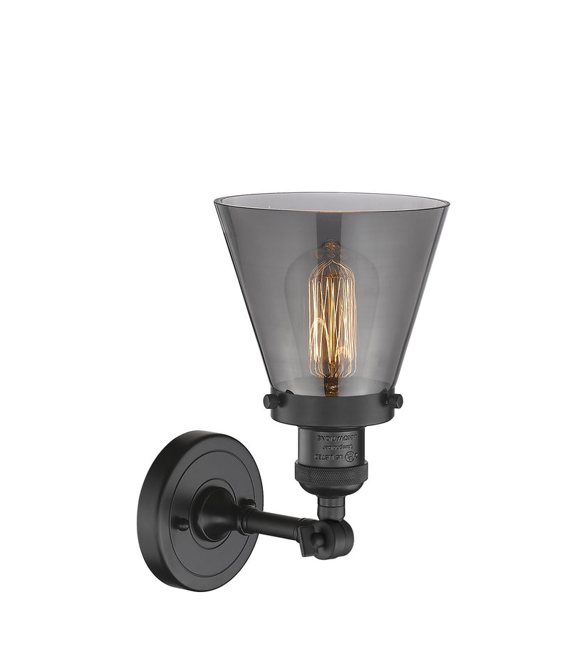Innovations 203-BK-G63 One Light Wall Sconce, Matte Black