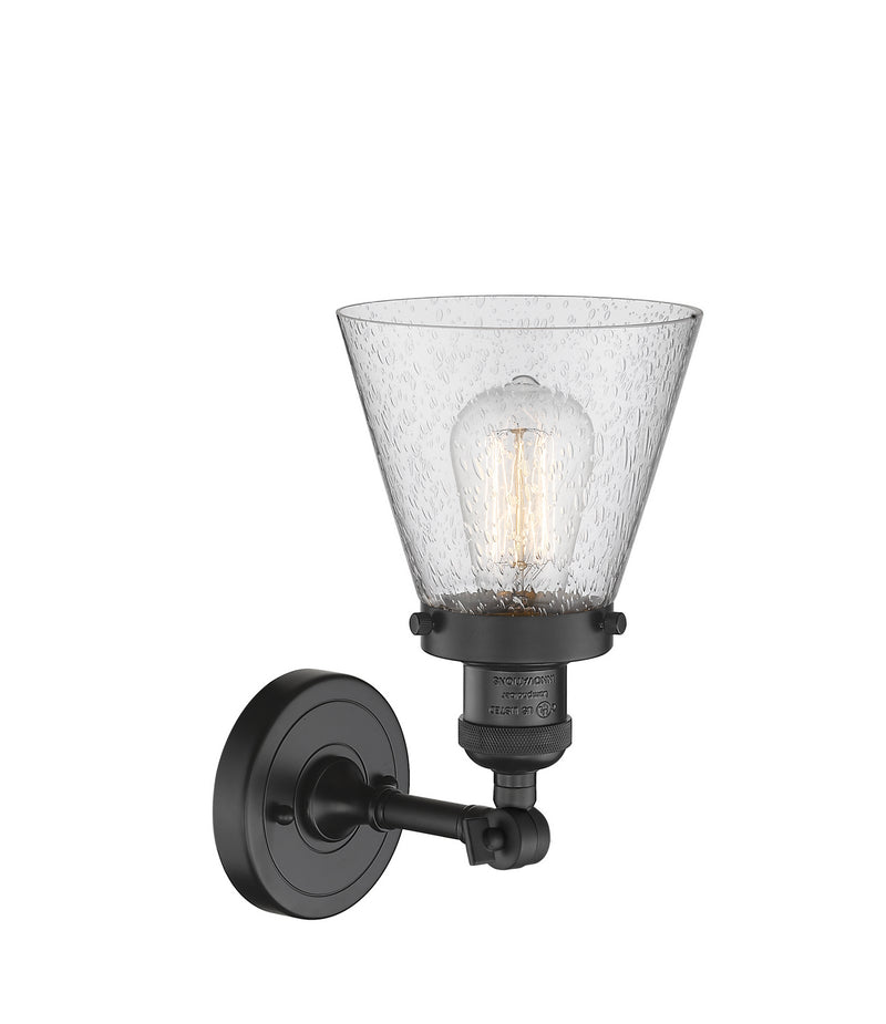 Innovations 203-BK-G64 One Light Wall Sconce, Matte Black