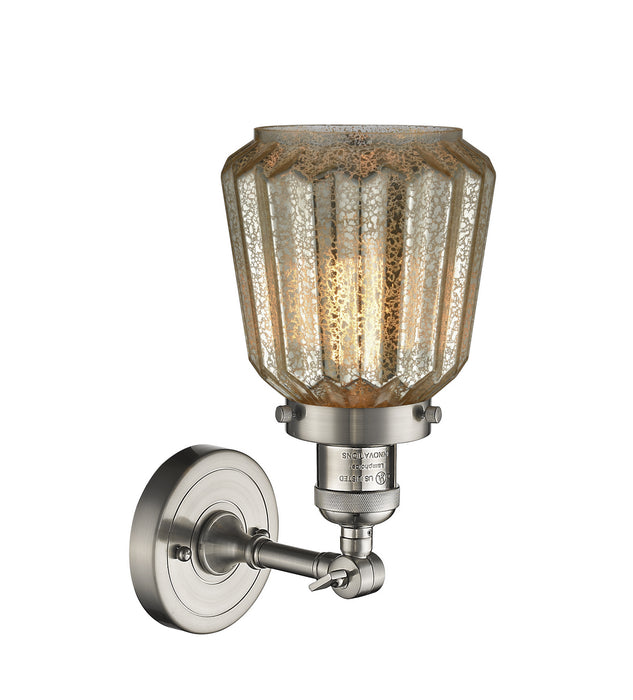 Innovations 203-SN-G146-LED LED Wall Sconce, Brushed Satin Nickel