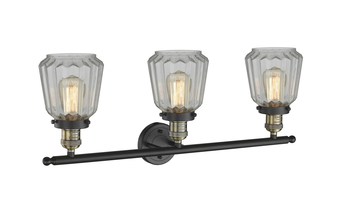 Innovations 205-BAB-G142 Three Light Bath Vanity, Black Antique Brass