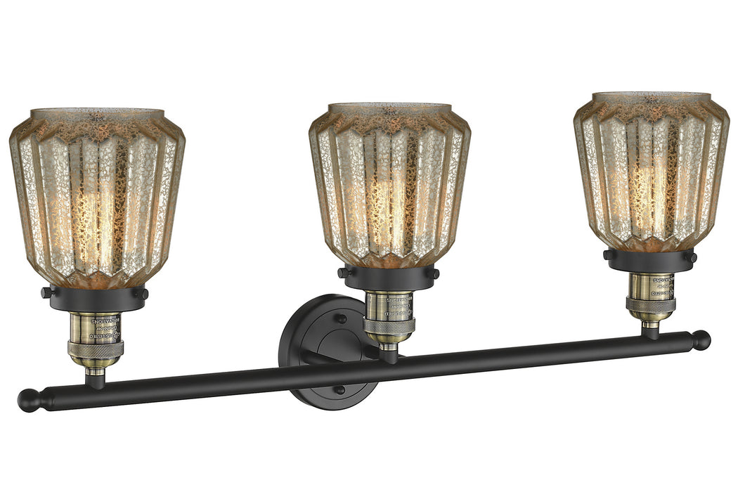 Innovations 205-BAB-G146 Three Light Bath Vanity, Black Antique Brass