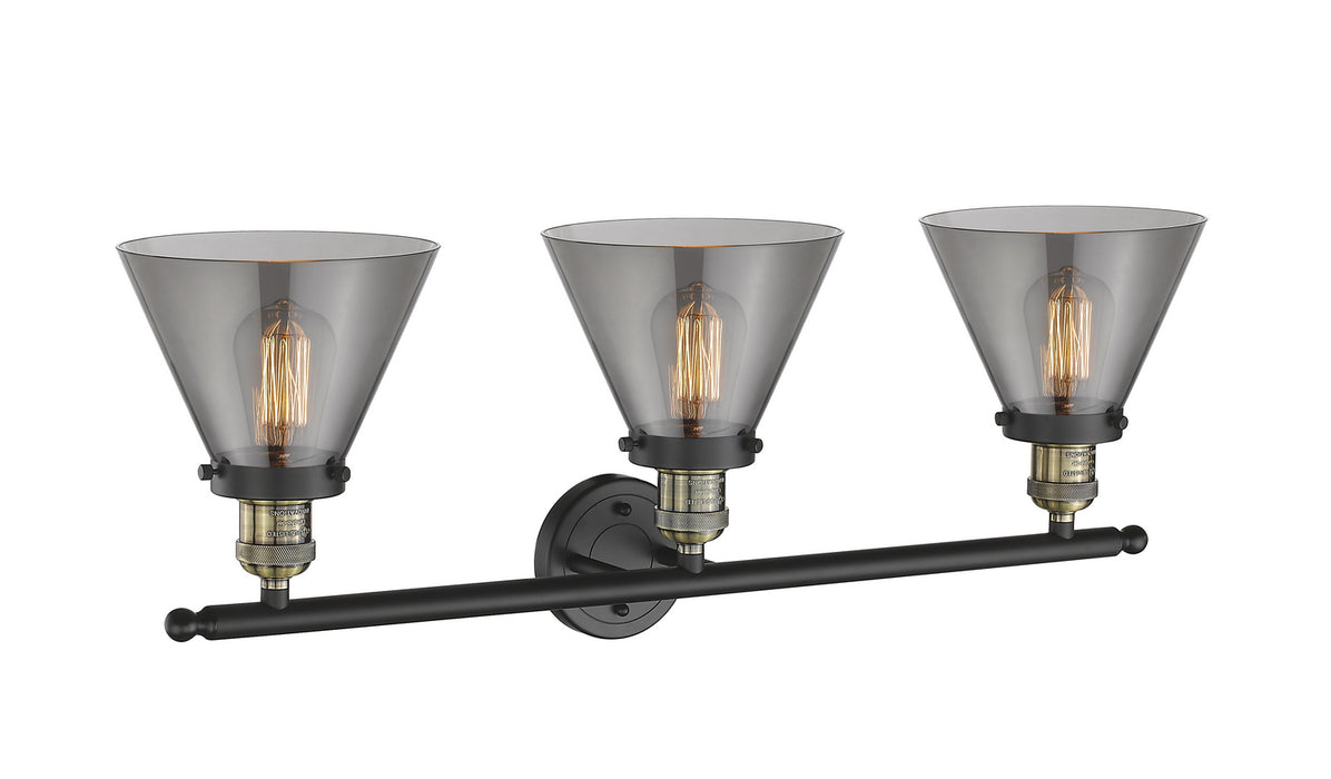 Innovations 205-BAB-G43 Three Light Bath Vanity, Black Antique Brass