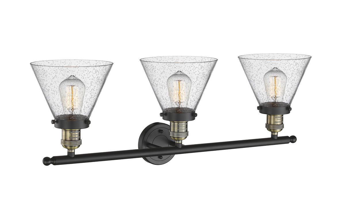 Innovations 205-BAB-G44 Three Light Bath Vanity, Black Antique Brass