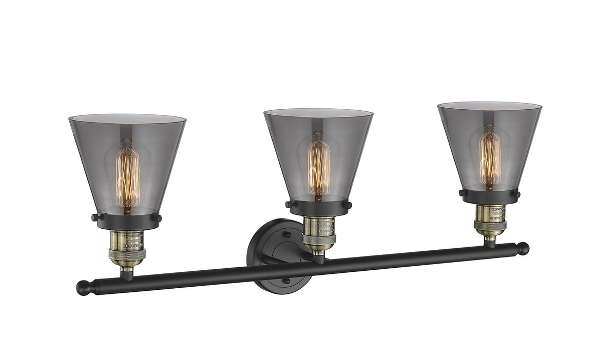 Innovations 205-BAB-G63 Three Light Bath Vanity, Black Antique Brass
