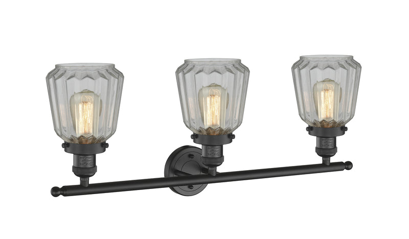 Innovations 205-BK-G142 Three Light Bath Vanity, Matte Black