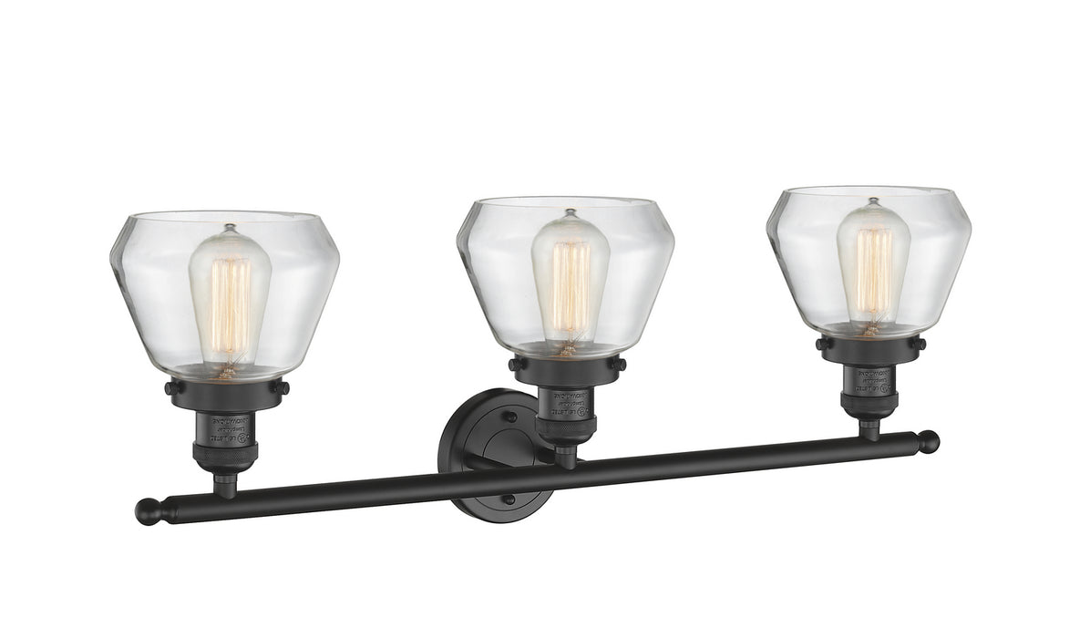 Innovations 205-BK-G172 Three Light Bath Vanity, Matte Black
