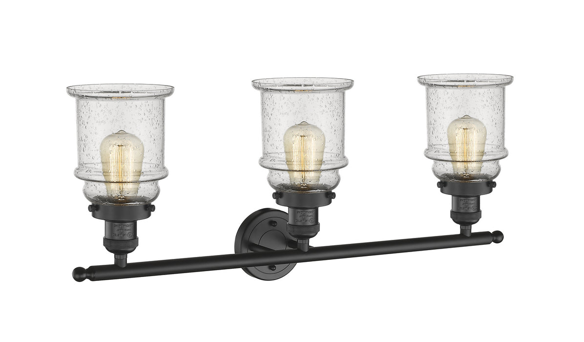 Innovations 205-BK-G184 Three Light Bath Vanity, Matte Black