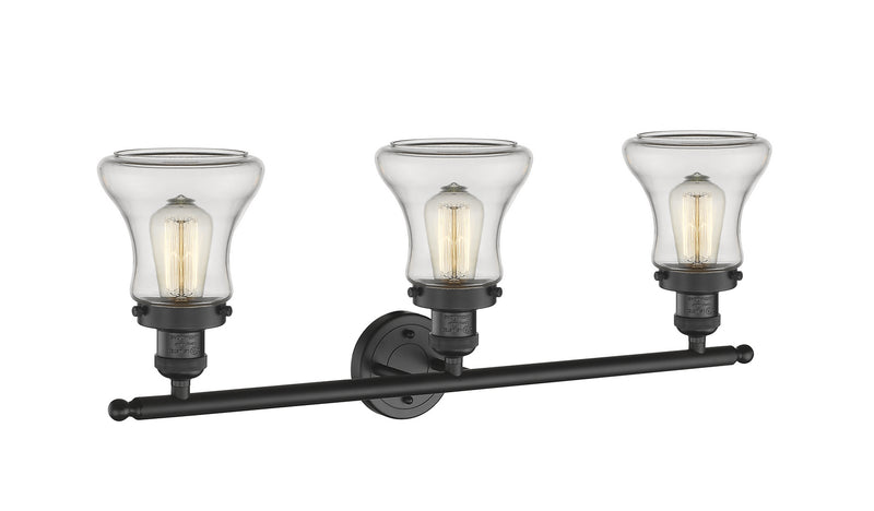 Innovations 205-BK-G192 Three Light Bath Vanity, Matte Black