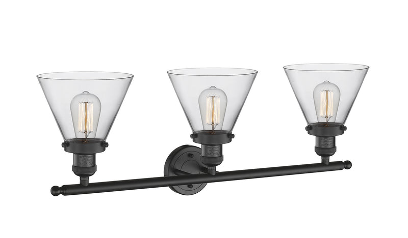 Innovations 205-BK-G42 Three Light Bath Vanity, Matte Black