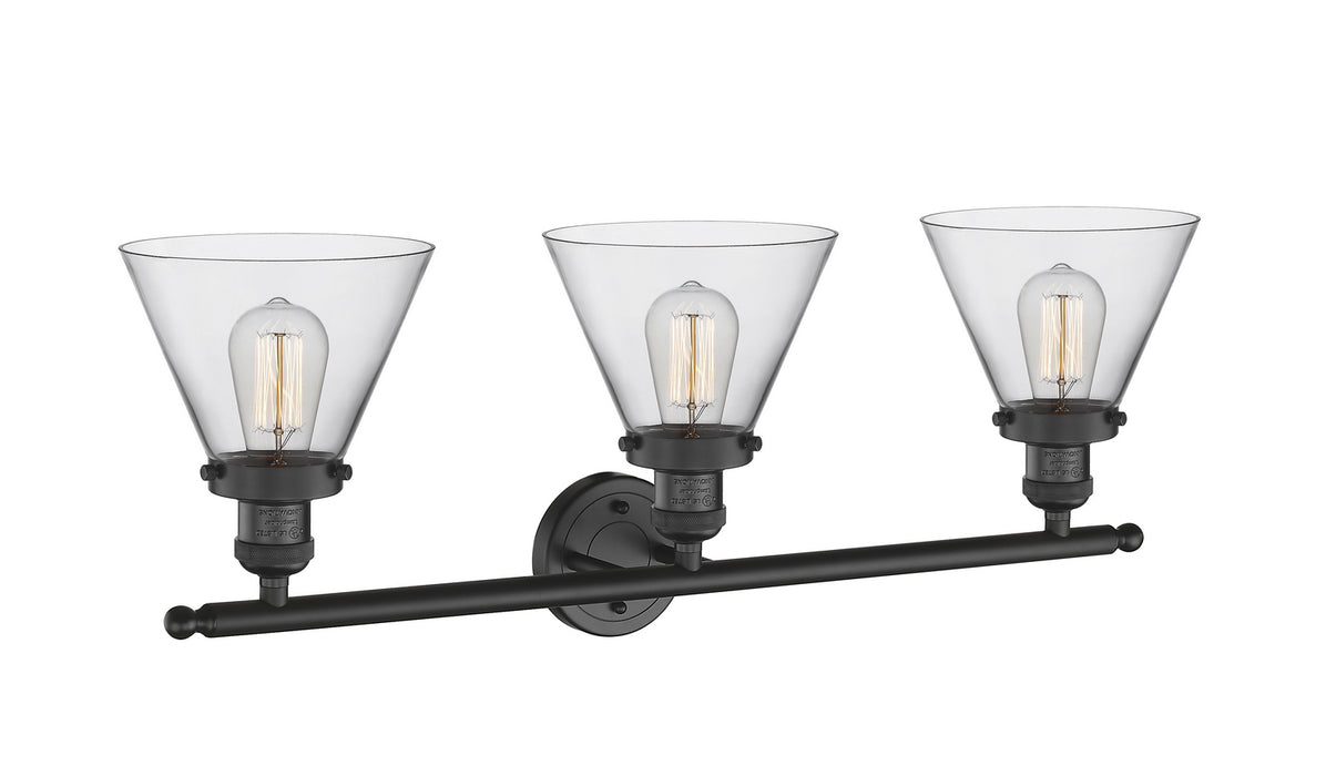 Innovations 205-BK-G42 Three Light Bath Vanity, Matte Black