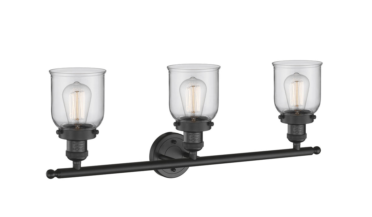 Innovations 205-BK-G52 Three Light Bath Vanity, Matte Black