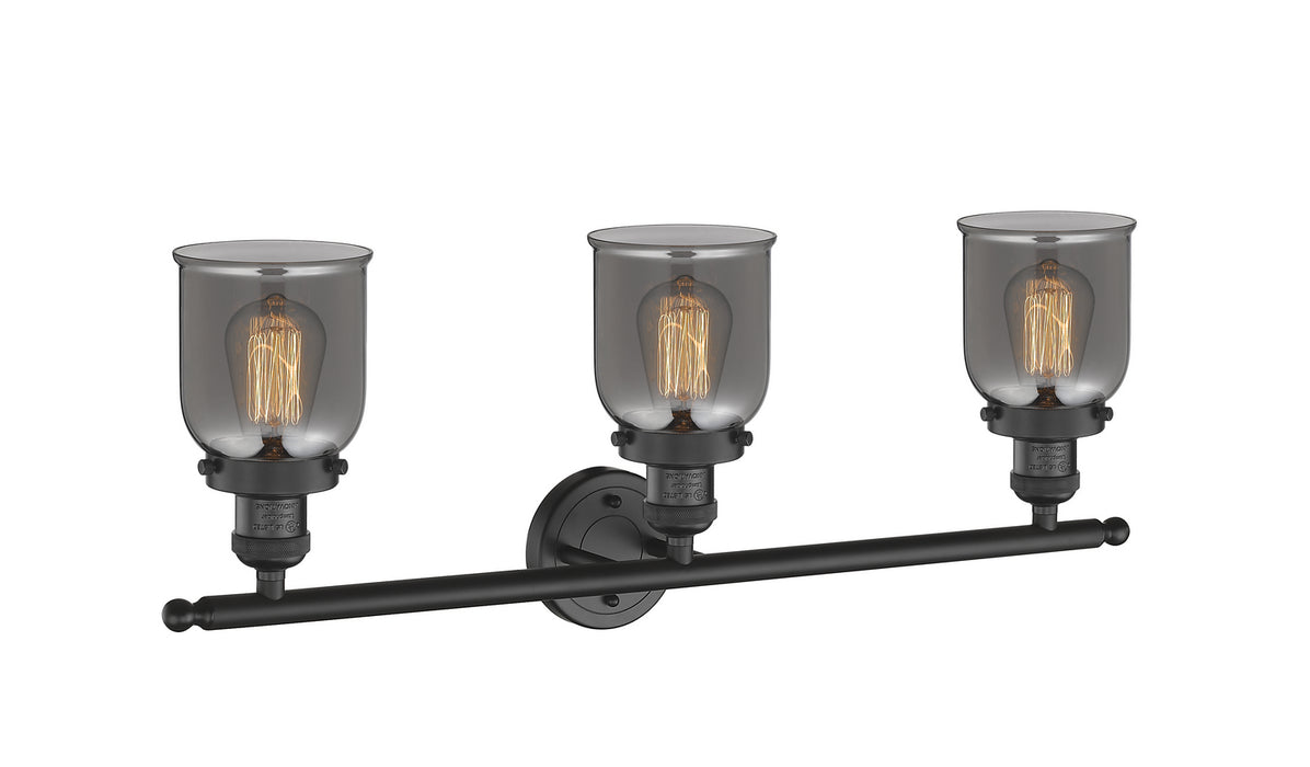 Innovations 205-BK-G53 Three Light Bath Vanity, Matte Black