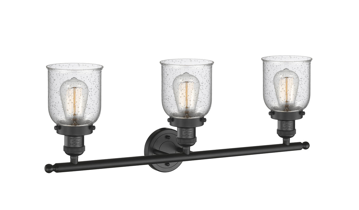 Innovations 205-BK-G54 Three Light Bath Vanity, Matte Black