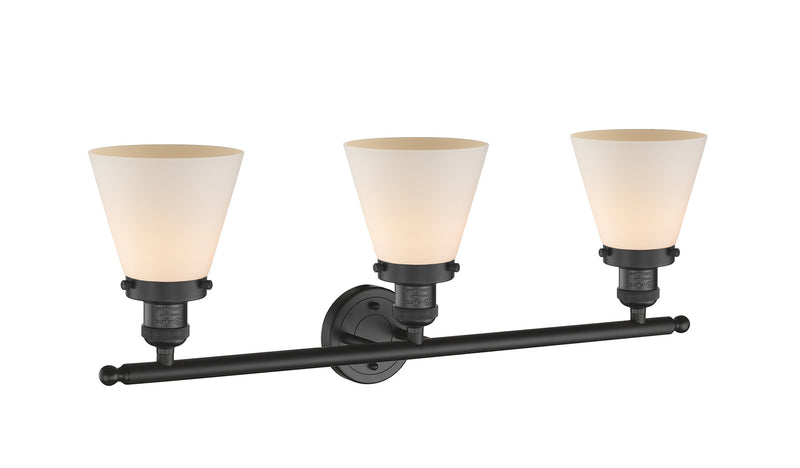 Innovations 205-BK-G61 Three Light Bath Vanity, Matte Black
