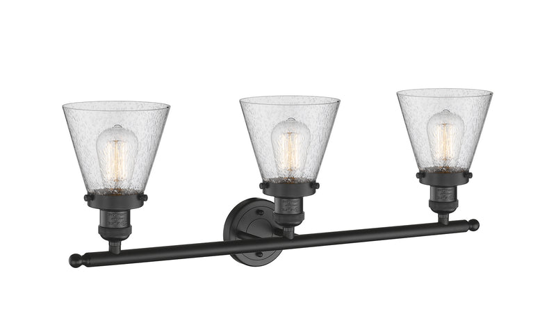 Innovations 205-BK-G64 Three Light Bath Vanity, Matte Black