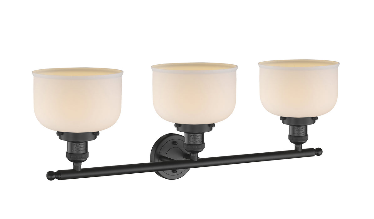 Innovations 205-BK-G71 Three Light Bath Vanity, Matte Black