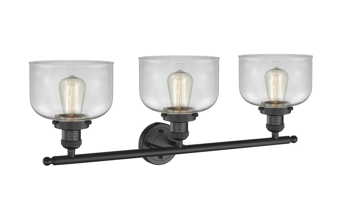 Innovations 205-BK-G72 Three Light Bath Vanity, Matte Black