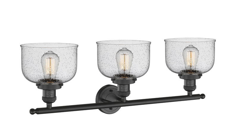 Innovations 205-BK-G74 Three Light Bath Vanity, Matte Black