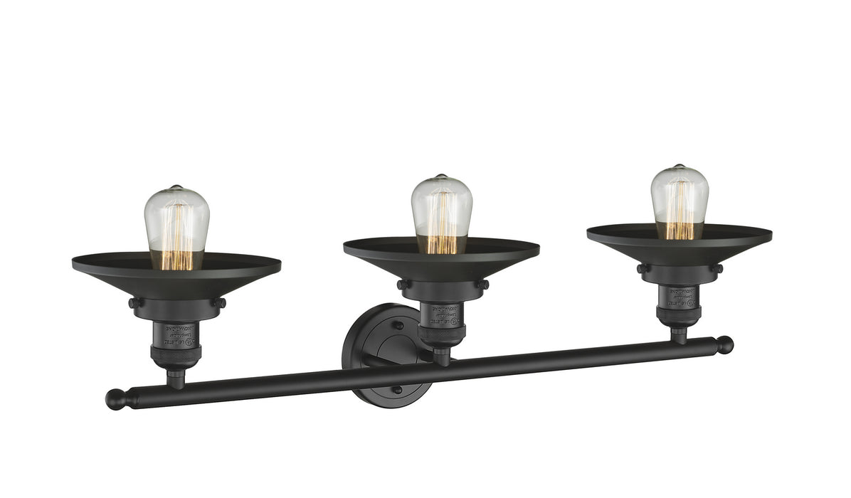 Innovations 205-BK-M6 Three Light Bath Vanity, Matte Black