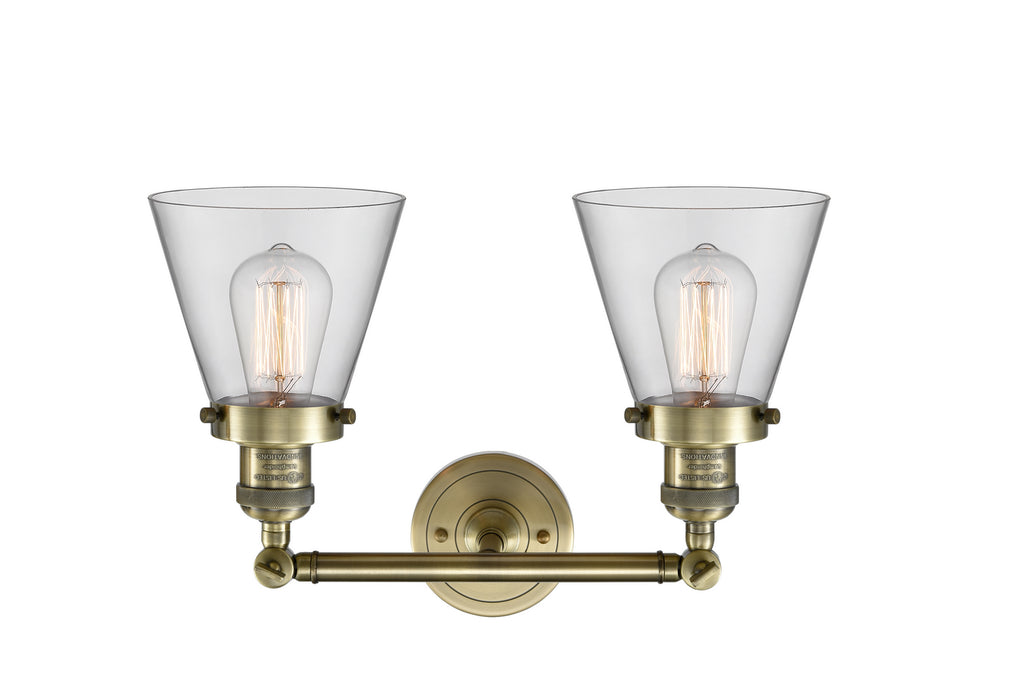 Innovations 208-AB-G62 Two Light Bath Vanity, Antique Brass