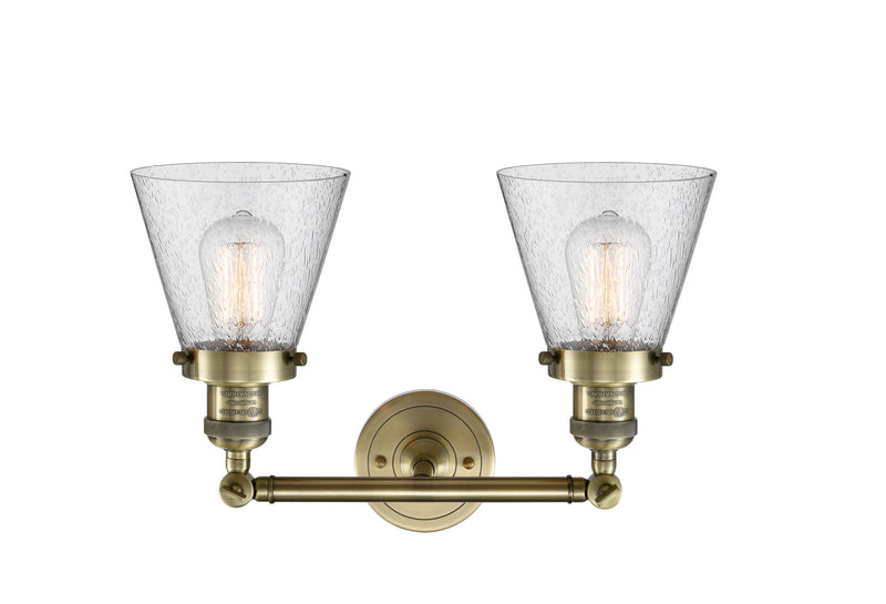 Innovations 208-AB-G64 Two Light Bath Vanity, Antique Brass
